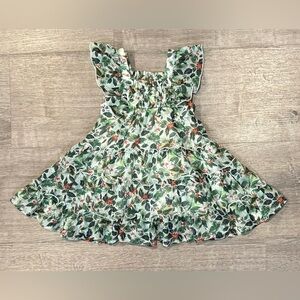 Cheeky Plum Green Floral Kids Formal Dress